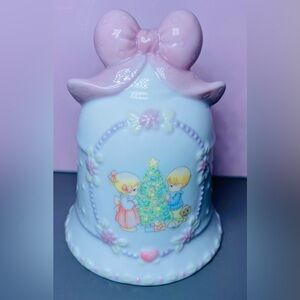 Vintage Enesco Precious Moments Ceramic Christmas‎ Bell 1997